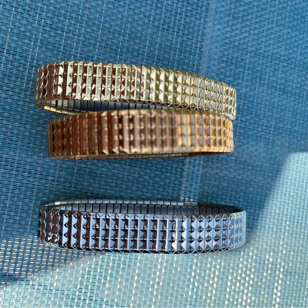 Tricolor stretch bracelet set